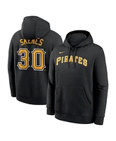 Nike Men's Paul Skenes Black Pittsburgh Pirates Player Name Number Club Fleece Pullover Hoodie