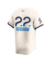 Nike Men's Clayton Kershaw Cream Los Angeles Dodgers City Connect Limited Player Jersey