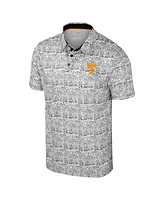 Colosseum Men's White Tennessee Volunteers Big Tall It's Time Allover Printed Polo Shirt