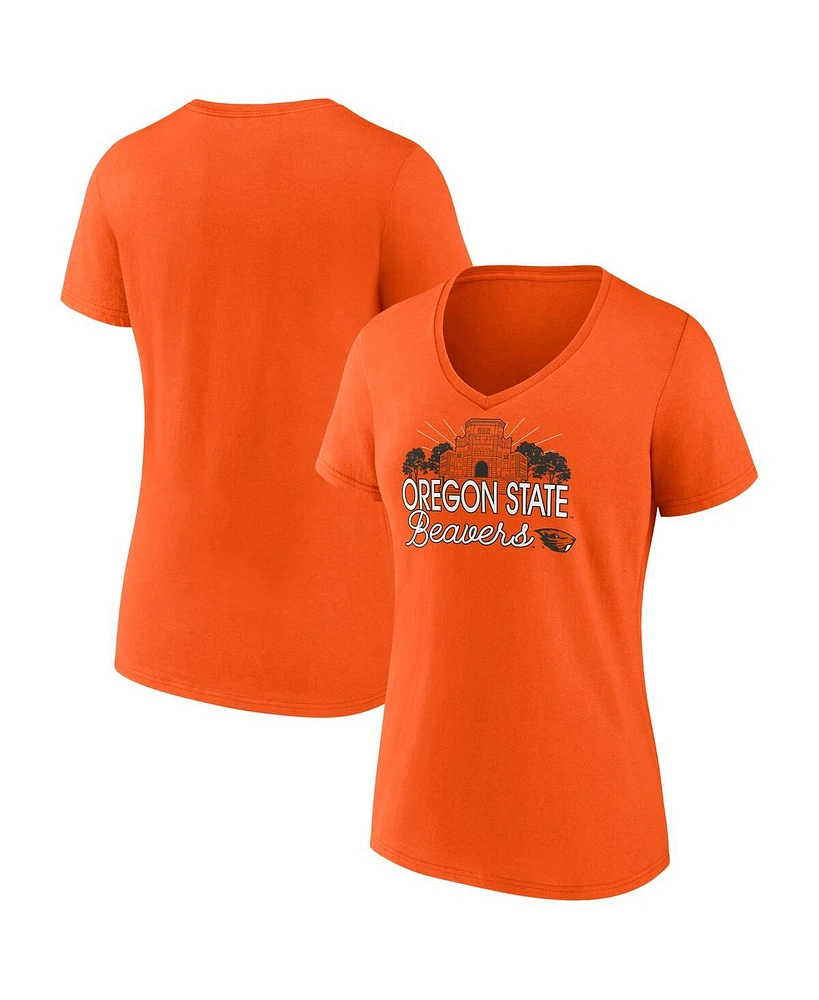 Fanatics Women's Orange Oregon State Beavers Fundamentals Region Draw T-Shirt