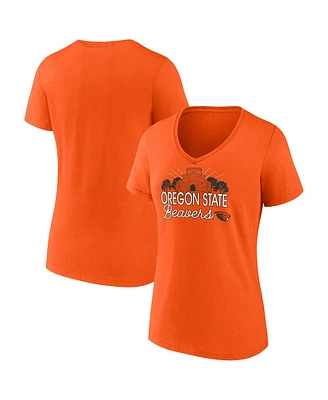 Fanatics Women's Orange Oregon State Beavers Fundamentals Region Draw T-Shirt