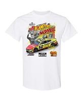 Checkered Flag Sports Men's White Ryan Blaney 2025 Barrel 400 Race Winner T-Shirt