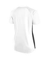 Fanatics Women's White Las Vegas Raiders Plus Glitter Lace-Up V- Neck T-Shirt