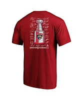 Fanatics Men's Red Florida Panthers 2025 Stanley Cup Champions Big Tall Roster T-Shirt
