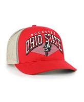 '47 Brand Men's Scarlet Ohio State Buckeyes Pomona Mesh Hitch Adjustable Trucker Hat