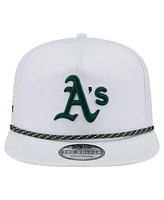 New Era Men's White Athletics Perforated Golfer Snapback Hat