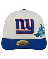 New Era Men's Cream/Royal York Giants Tonal Floral 59FIFTY Fitted Hat