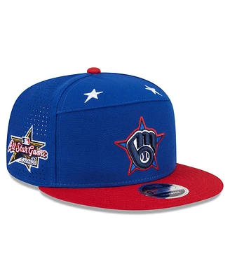 New Era Men's Blue/Red Milwaukee Brewers 2025 Mlb All-Star Game Workout Side Patch 9FIFTY Snapback Hat
