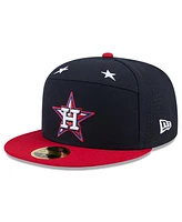 New Era Men's Navy/Red Houston Astros 2025 Mlb All-Star Game Workout Side Patch 59FIFTY Fitted Hat
