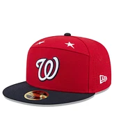 New Era Men's Red/Navy Washington Nationals 2025 Mlb All-Star Game Side Patch 59FIFTY Fitted Hat