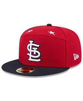 New Era Men's Red/Navy St. Louis Cardinals 2025 Mlb All-Star Game Side Patch 59FIFTY Fitted Hat