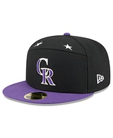 New Era Men's Black/Purple Colorado Rockies 2025 Mlb All-Star Game Side Patch 59FIFTY Fitted Hat