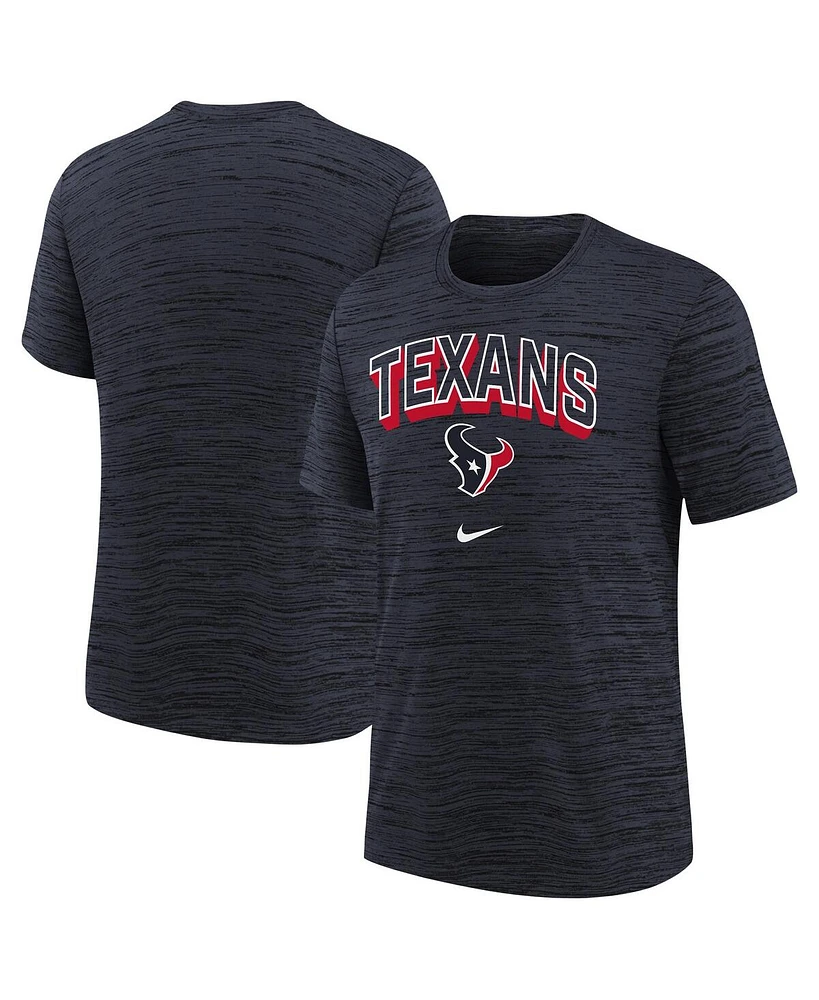 Nike Big Boys and Girls Navy Houston Texans Sideline Velocity Performance T-Shirt