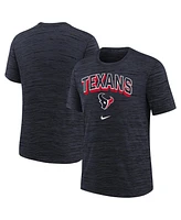 Nike Big Boys and Girls Navy Houston Texans Sideline Velocity Performance T-Shirt