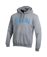 Champion Men's Heather Gray North Carolina Tar Heels Basic Arch Fleece Pullover Hoodie