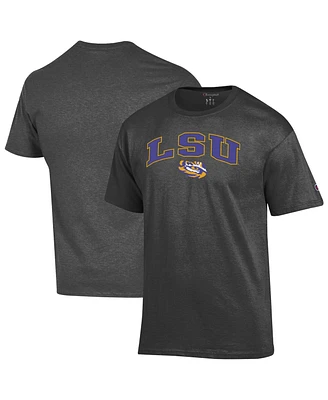 Champion Men's Charcoal Lsu Tigers Arch Over Logo T-Shirt