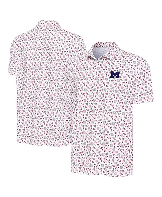 Antigua Men's White Michigan Wolverines Independence Day Polo Shirt