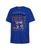 Mitchell & Ness Big Boys and Girls Blue Denver Nuggets 2025 Nba Playoffs Retro Monumental T-Shirt