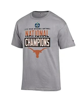 Champion Men's Gray Texas Longhorns 2025 Ncaa Softball Women's College World Series Champions Locker Room T-Shirt