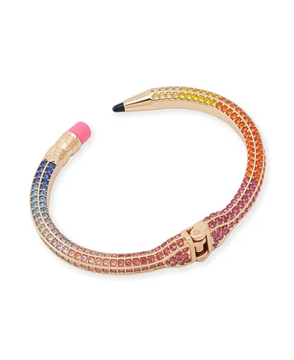 Betsey Johnson Faux Stone Straight Pave Pencil Cuff Bracelet