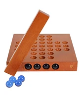 We Games Marble Solitaire Wooden Travel Game