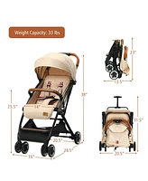 Costway Lightweight Stroller Aluminium Frame with Net for Travel 15 lbs