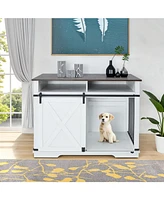 Double Dog Crate Furniture with Storage