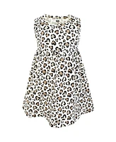 Hudson Baby Infant and Toddler Girls Cotton Dress Cardigan Set, Leopard Hearts