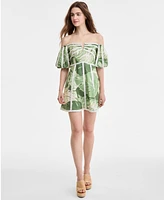Rachel Roy Women's Circle-Trim Off-The-Shoulder Dress