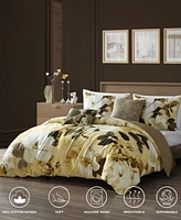 Bebejan Zayra Bedding 100% Cotton Sateen 5 Piece King Size Reversible Comforter Set