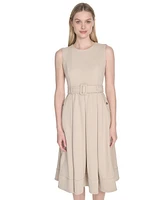 Calvin Klein Women's Scuba Crepe Sleeveless A-Line Dress