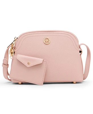 Anne Klein Dome Zip Top Detachable Card Case Crossbody Bag