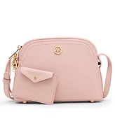 Anne Klein Dome Zip Top Detachable Card Case Crossbody Bag