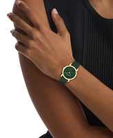 Calvin Klein Women's Green Leather Strap Watch, 32mm