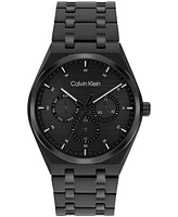 Calvin Klein Men's Black Ip Stainless Steel Bracelet Watch, 39mm