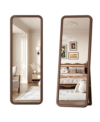 Vlsrka Full-length mirror with wooden frame for floor standing or wall mounting