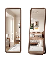 Vlsrka Full-length mirror with wooden frame for floor standing or wall mounting