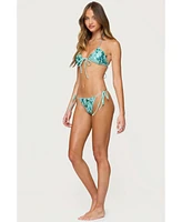 Edikted Women's Mirabella Sequin String Bikini Bottom