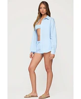 Edikted Women's Yaffa Oversized Gingham Button Up Shirt