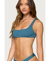 Edikted Womens Oasis Scrunch Bikini Top
