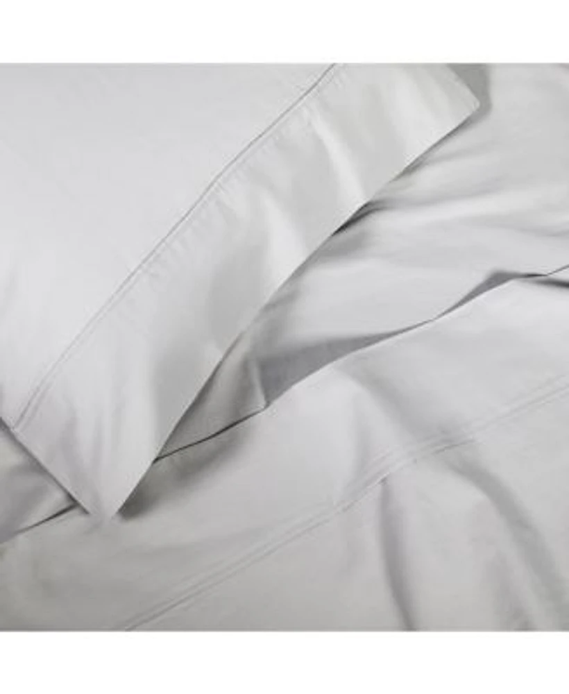 Superior Cotton Percale 300 Thread Count Solid Lightweight Pillowcase Set