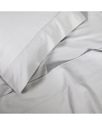 Superior Cotton Percale 300 Thread Count Solid Lightweight Pillowcase Set
