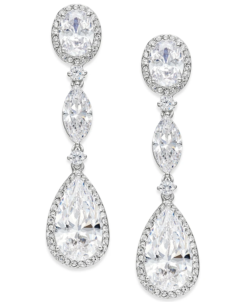 Eliot Danori Oval Crystal Drop Earrings, Created for Macy's