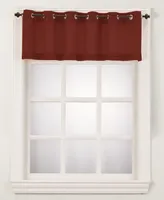 No. 918 Montego Casual Textured Semi-Sheer Grommet Kitchen Curtain Valance