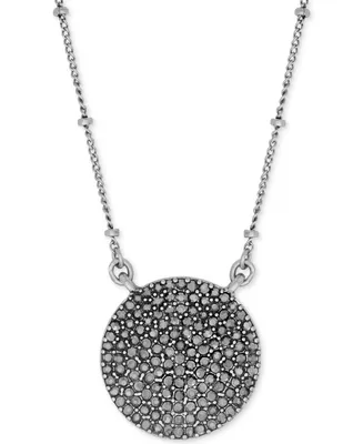 Lucky Brand Silver-Tone Carded Pave Necklace