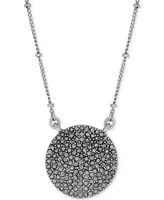 Lucky Brand Silver-Tone Carded Pave Necklace