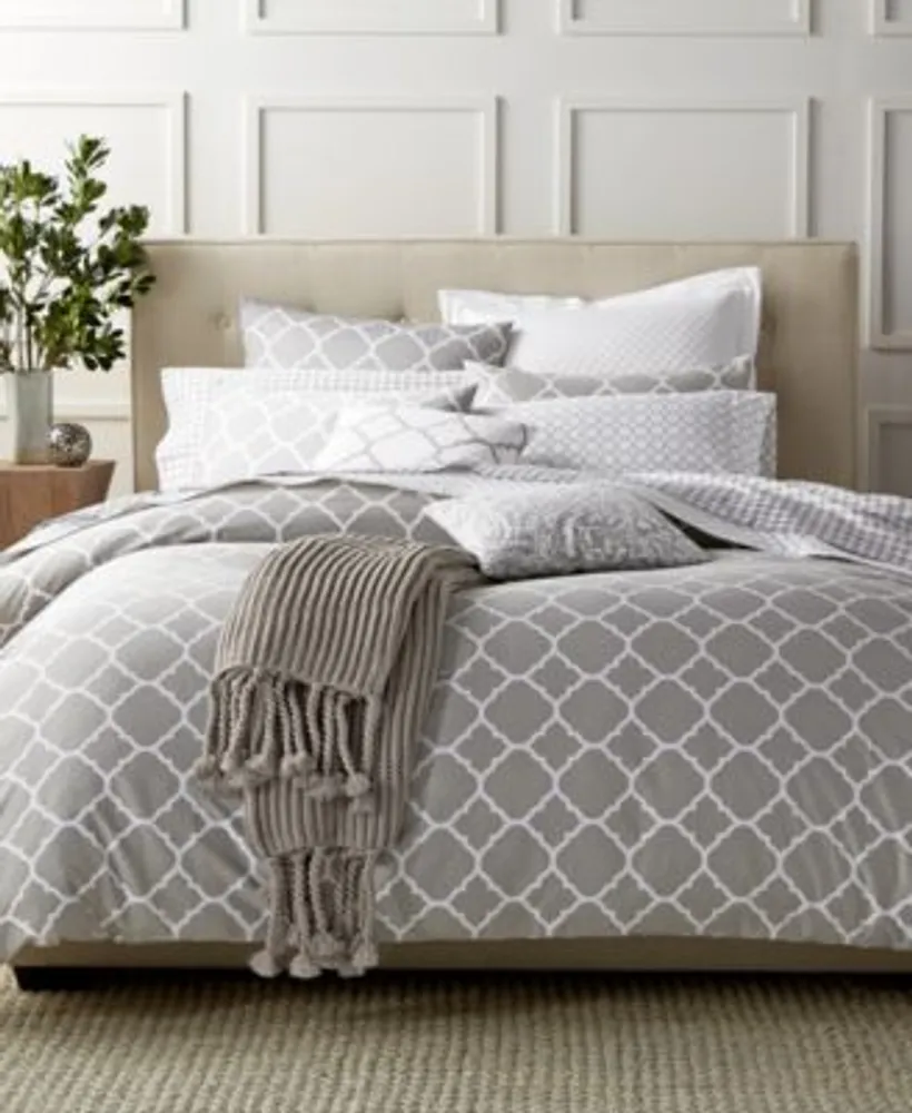 Closeout Charter Club Damask Designs Geometric Dove Comforter Sets Exclusively At Macys