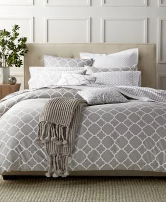 Charter Club Damask Designs Geometric Dove Comforter Sets Created For Macys