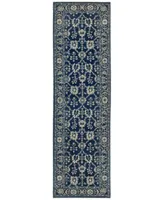 Jhb Design Tidewater Fortune Navy Grey Area Rugs