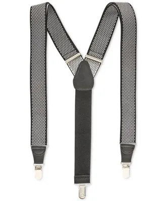 Club Room Men's Diamond Print Suspenders, Created for Macy's